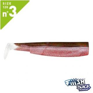 Fiiish Black Minnow No3 σιλικόνη ροζέ (3 τεμάχια)