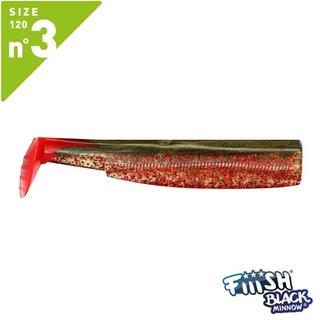 Fiiish Black Minnow No3 KAKI RED (3 τεμάχια)