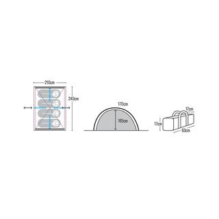 Camping Plus by Terra Comet 4P Σκηνή Καλοκαιρινή (4 Ατόμων) 